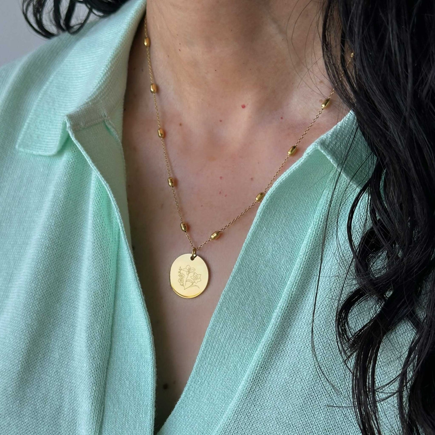 Collar Aura Acero Inoxidable | Flores