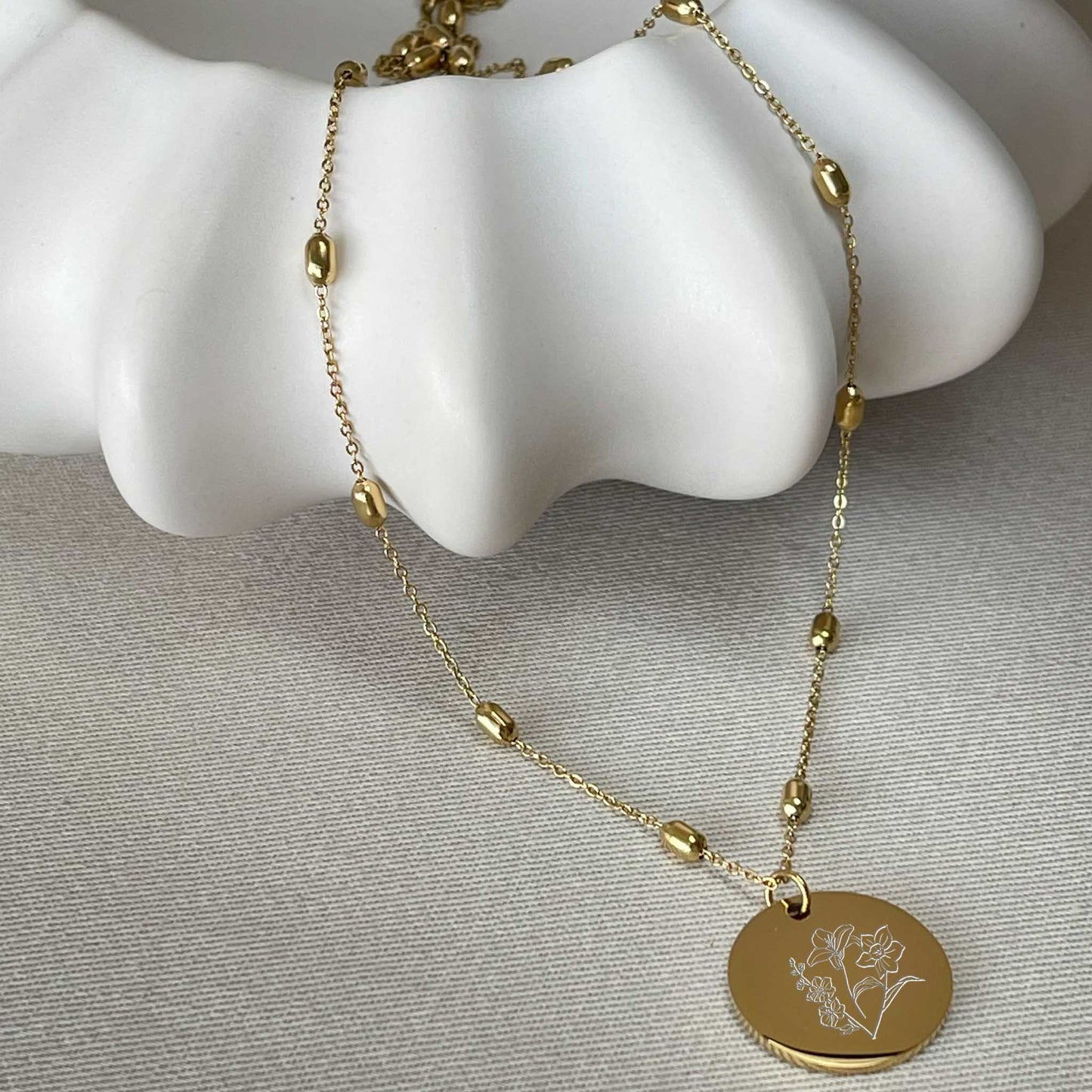 Collar Aura Acero Inoxidable | Flores