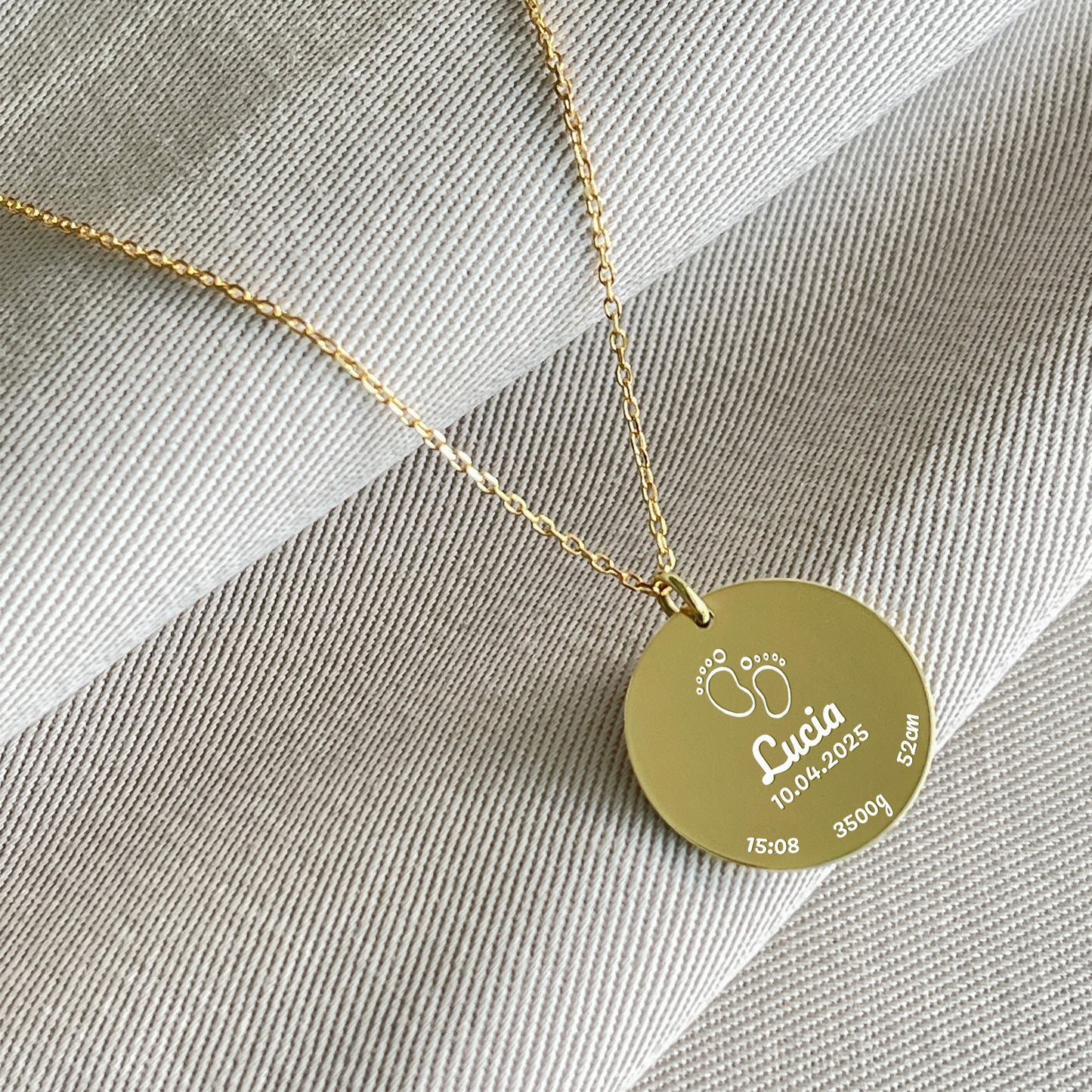 Collar Lía Plata .925 | Recuerdo Nacimiento Bebé