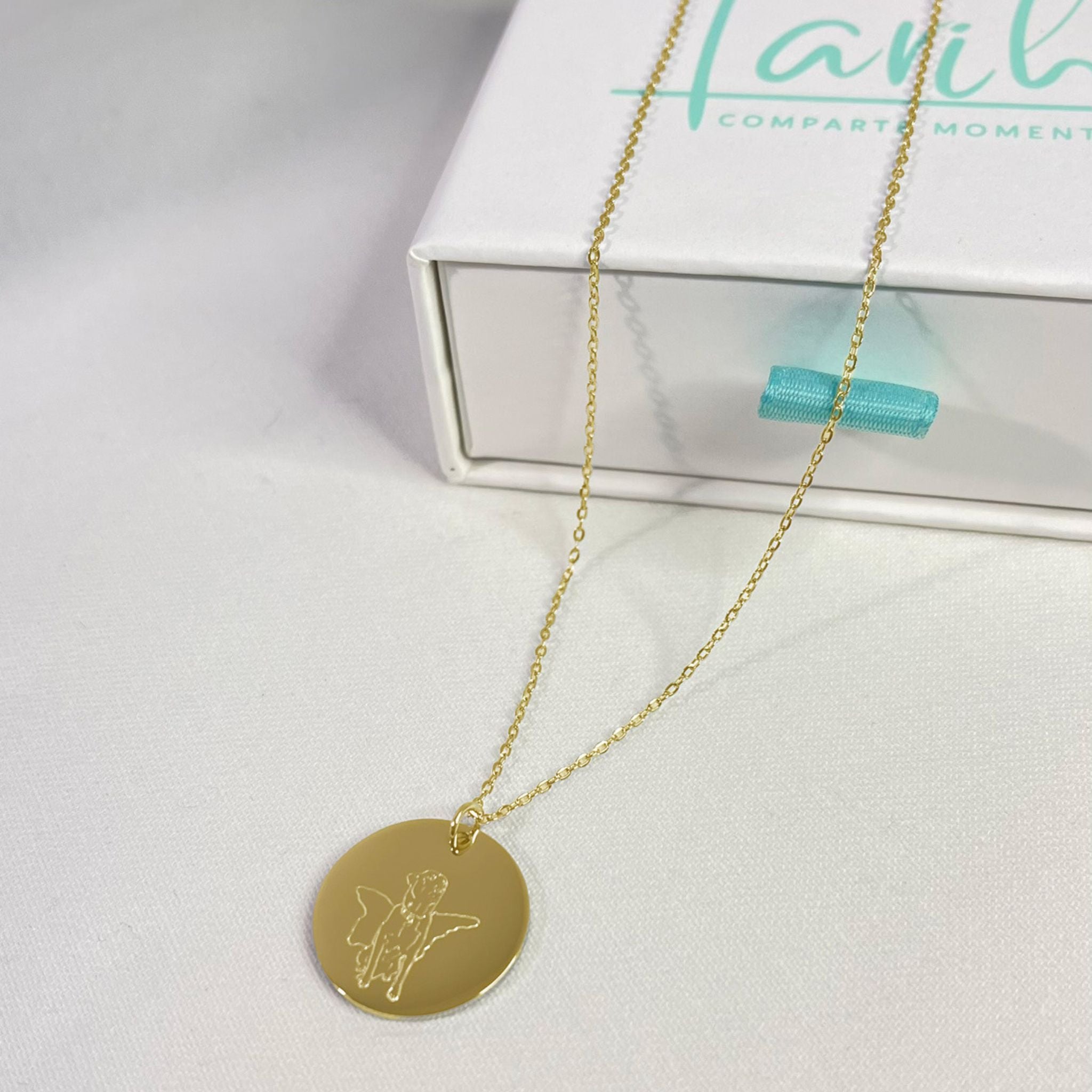 Collar personalizado con foto de mascota y nombre o fecha detrás (acero)