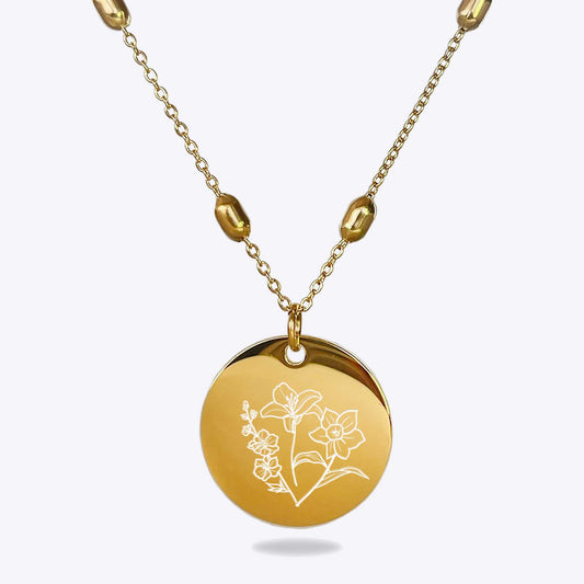 Collar Aura Acero Inoxidable | Flores