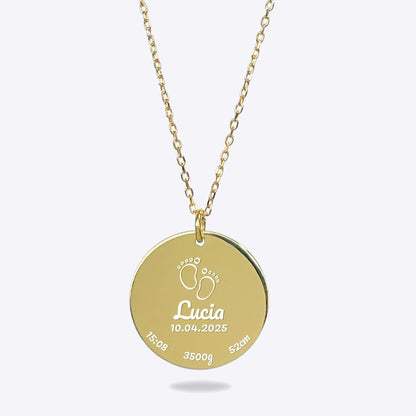 Collar Lía Plata .925 | Recuerdo Nacimiento Bebé
