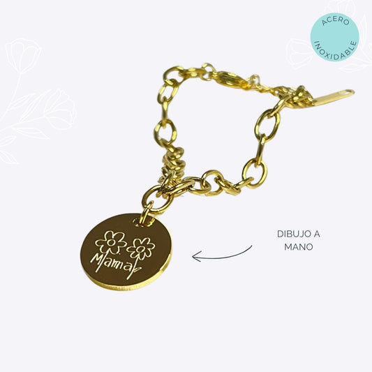 Pulsera con Dibujo Hecho a Mano