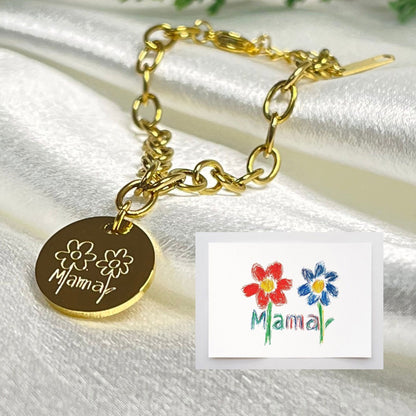 Pulsera con Dibujo Hecho a Mano
