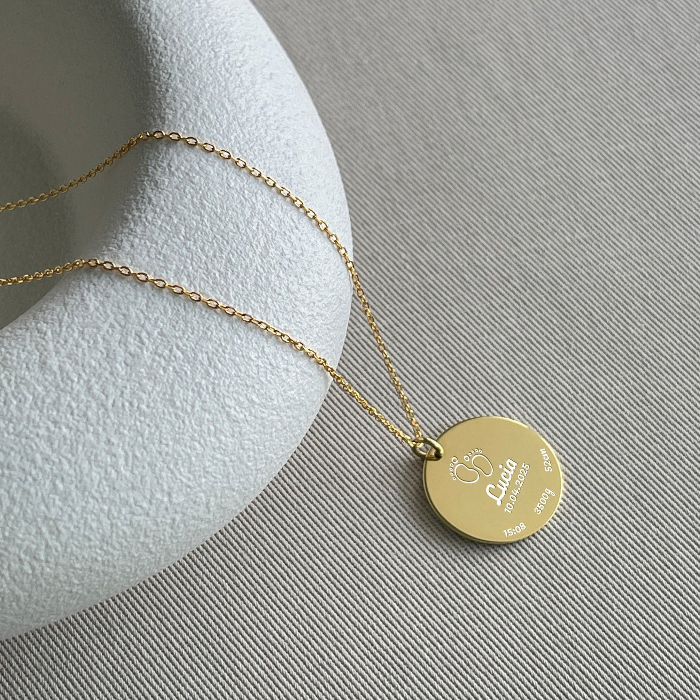 Collar Lía Plata .925 | Recuerdo Nacimiento Bebé