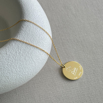Collar Lía Plata .925 | Recuerdo Nacimiento Bebé